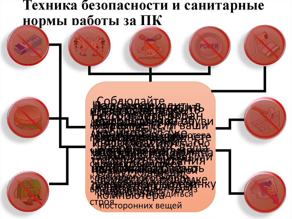 Техника безопасности и санитарные нормы работы за ПК