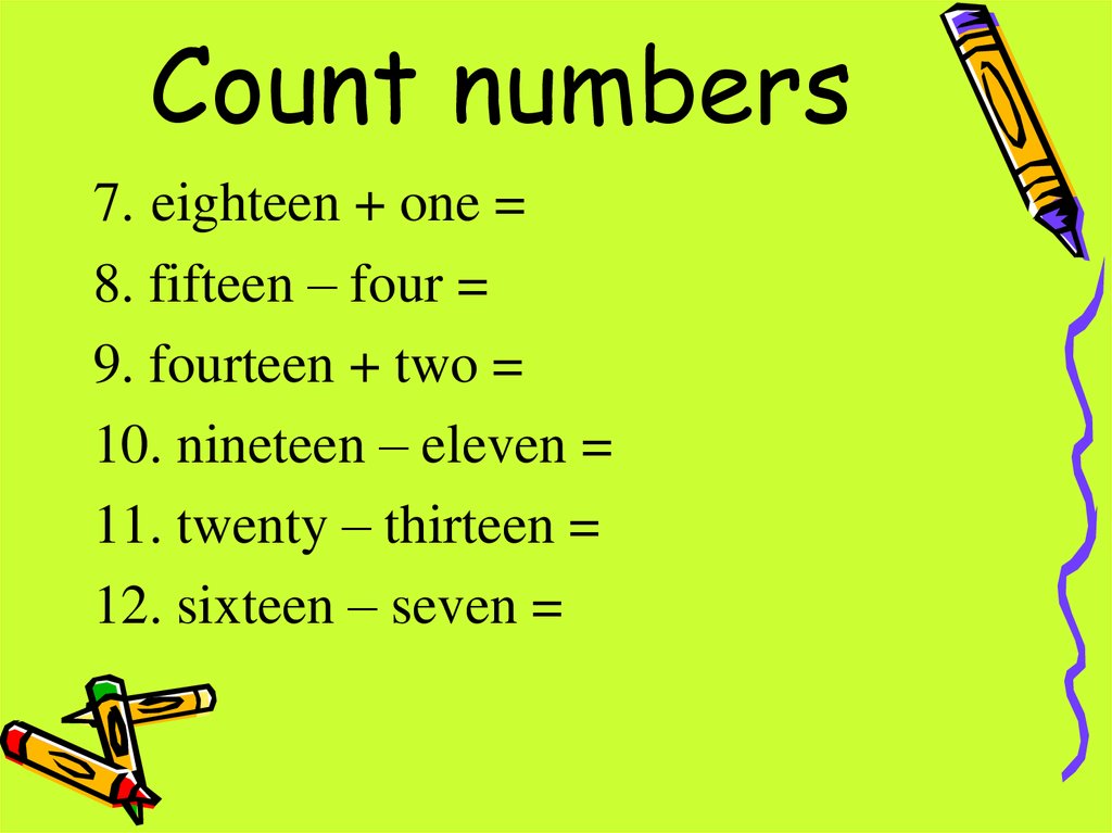 Count numbers