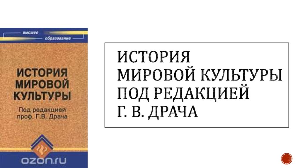 История мировой культуры под редакцией Г. В. Драча