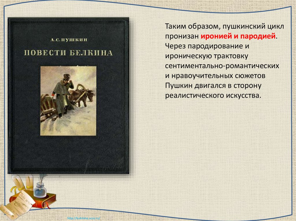 Цикл повестей покойного ивана белкина. Титульный лист повести покойного Белкина.