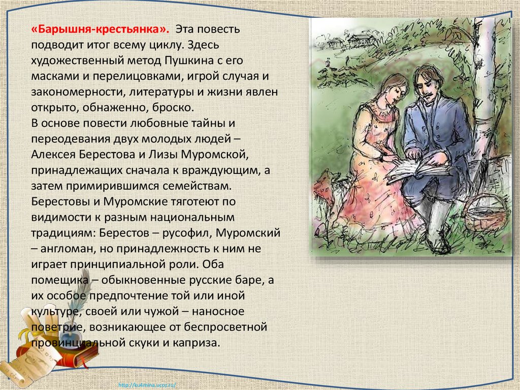 Барышня крестьянка краткое содержание подробно. Пушкин а. "барышня-крестьянка". Повести Белкина барышня крестьянка краткое содержание.