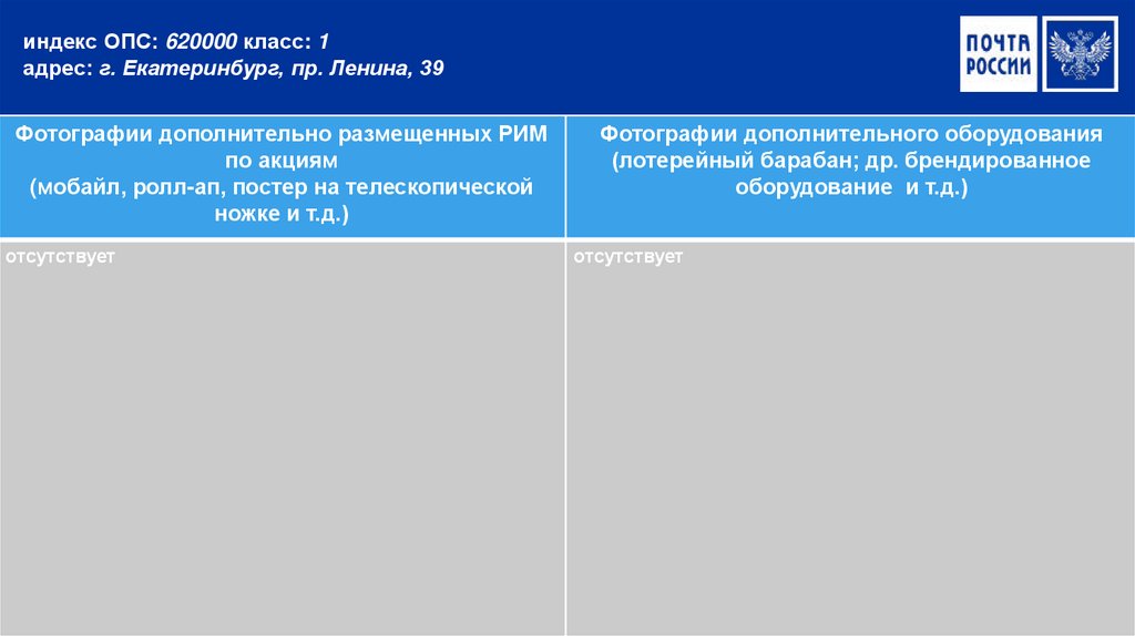 Индекс по адресу екатеринбург