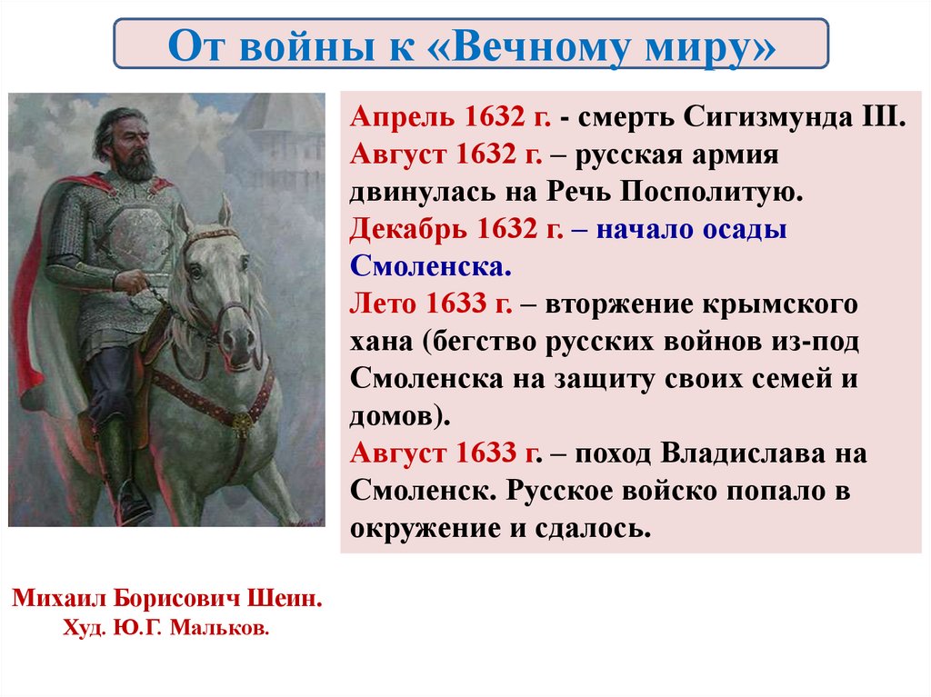 Внешняя политика речи. От войны к Вечному миру. 1632 Г. В истории России. Смерть Сигизмунда III. 1632 Год в истории.