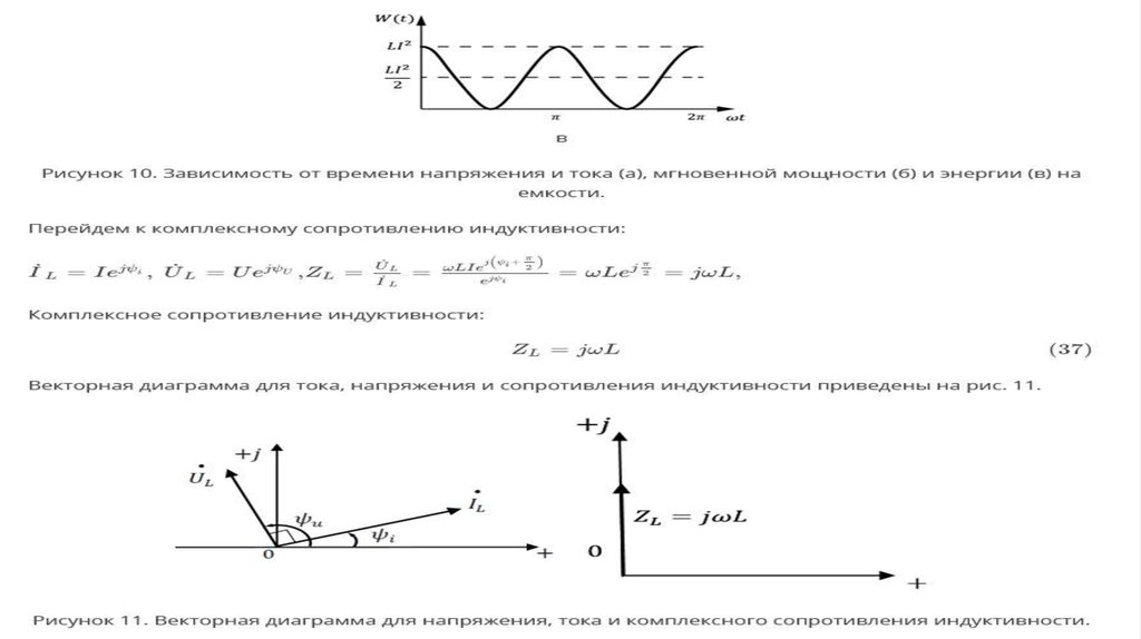 Индуктивная нагрузка векторная диаграмма