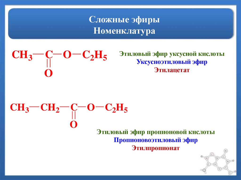 Метанол б глицерин в уксусная кислота. Номенклатура эфиров карбоновых кислот. Сложные эфиры изомерия 2 номенклатуры. Сложные эфиры номенклатура формула. Сложные эфиры номенклатура ИЮПАК.