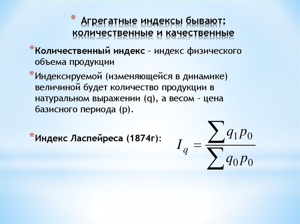 Индекс в презентации