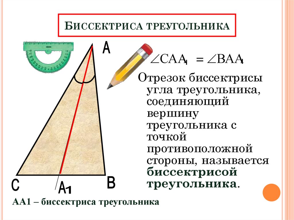 Биссектриса треугольника определение