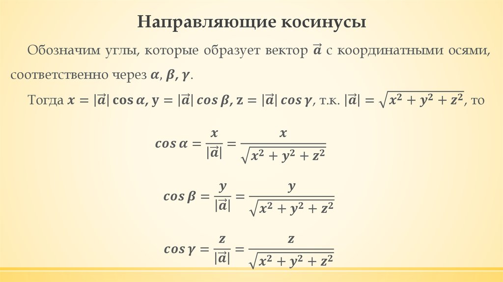 Угол образующий с осью