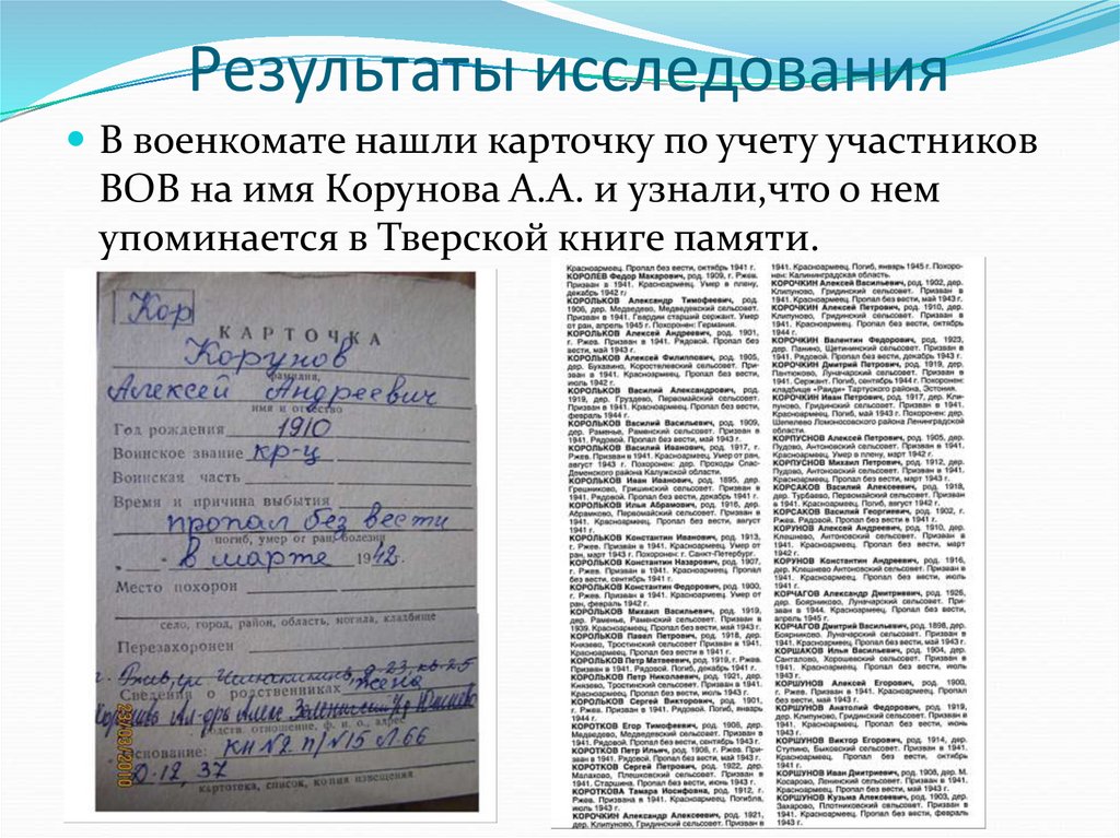 Результаты исследования