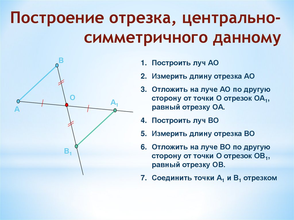 Найти образ отрезка