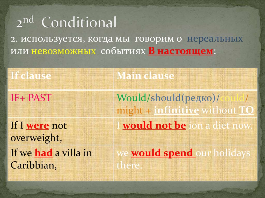 2nd conditional