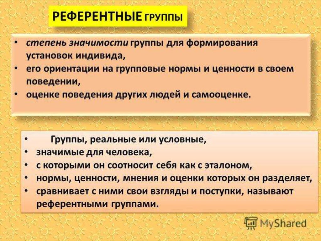 Основание выделение групп