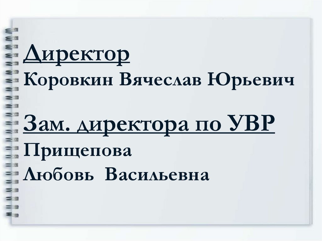 Директор Коровкин Вячеслав Юрьевич