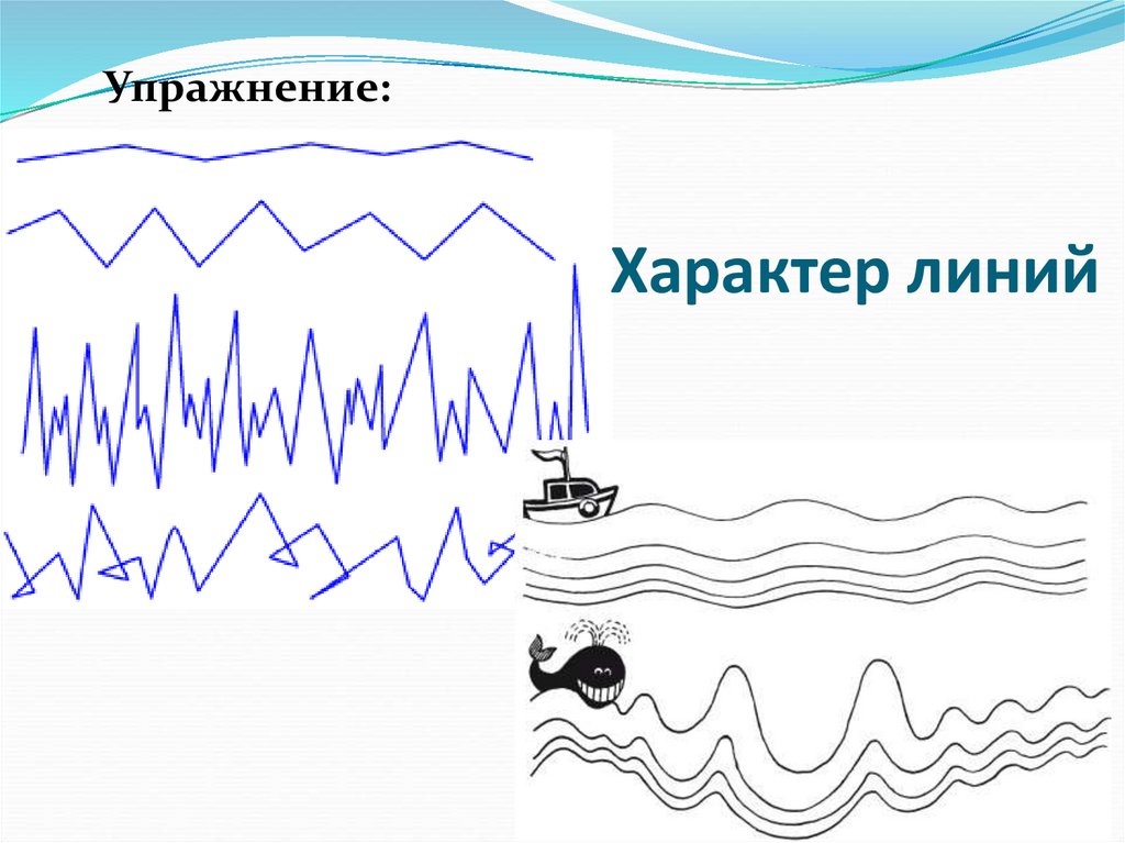 Урок линия. Характер линий. Характер линий в рисунке. Упражнения на характер линий. Ритм линий.