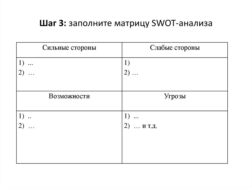 Заполните третью. 3. Заполните матрицу SWOT-анализа. Рисунок 1 – матрица SWOT. Матрица SWOT онлайн. Матрица SWOT анализа Nike.