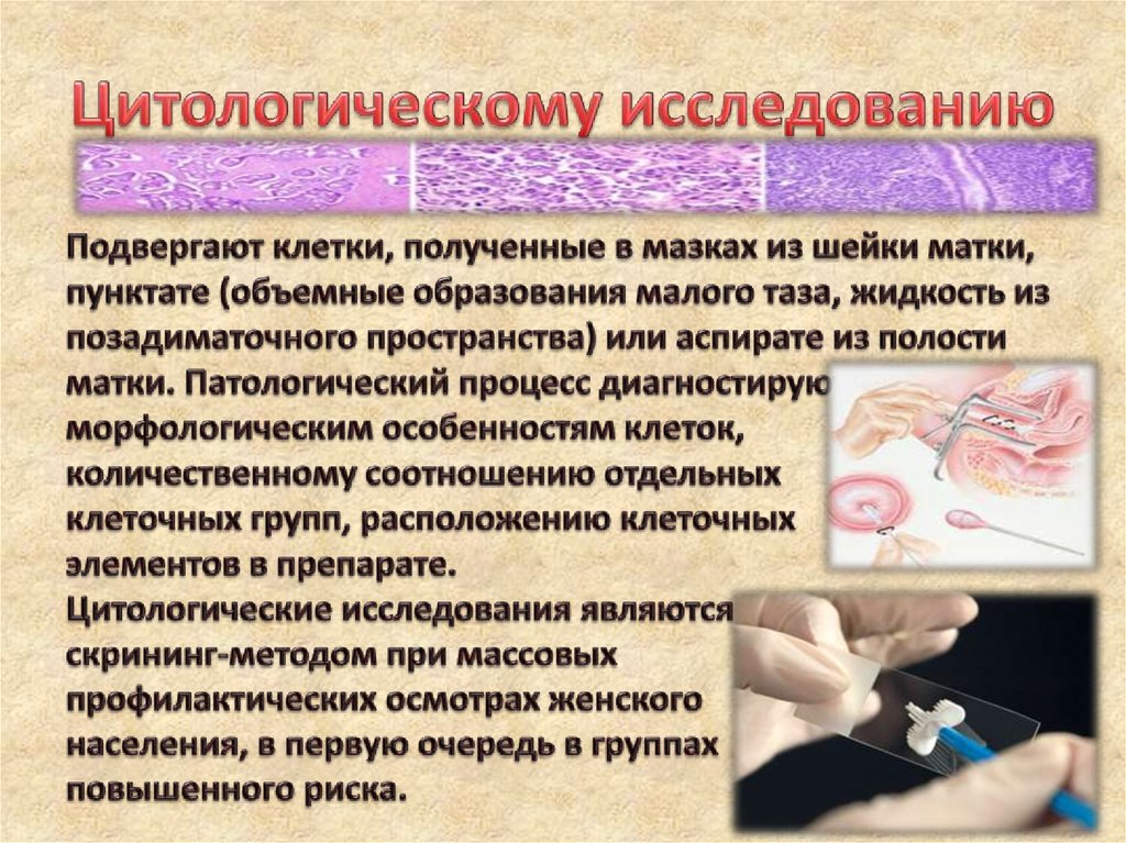 Цитологическому исследованию