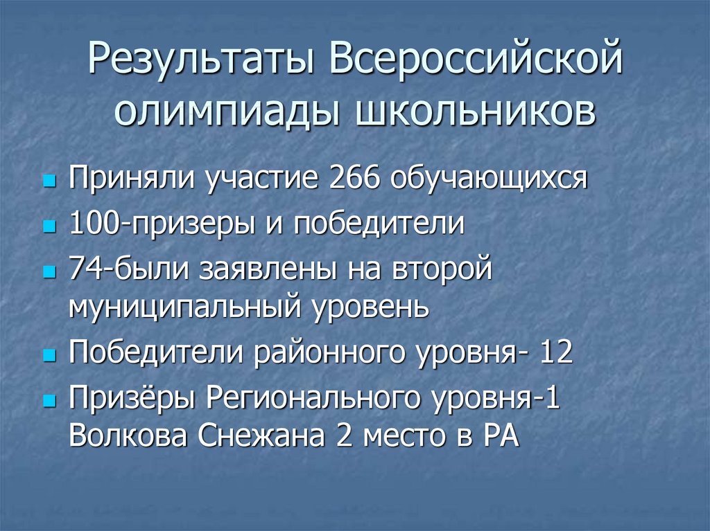 Результат всероссийского