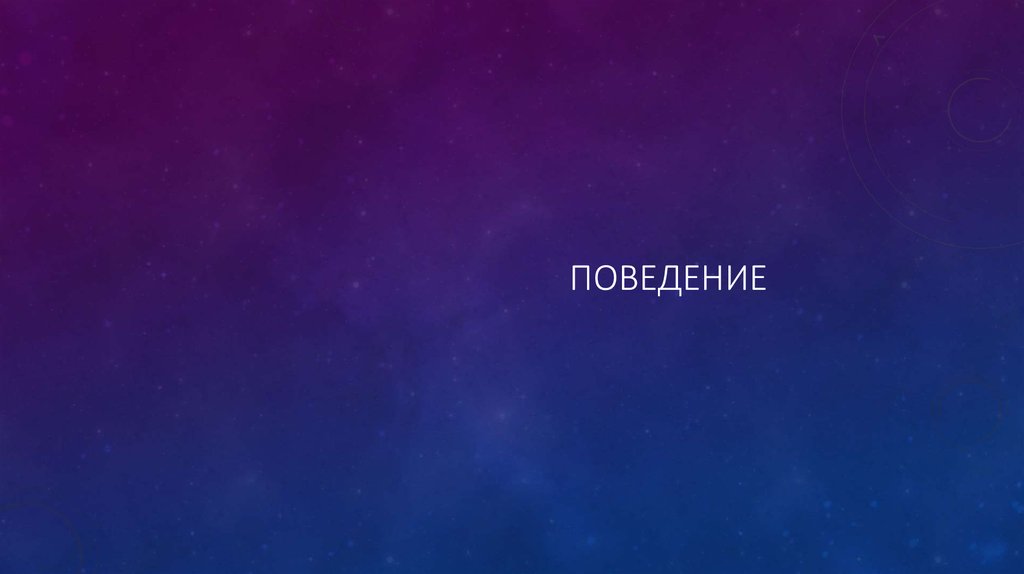 ПОВЕДЕНИЕ