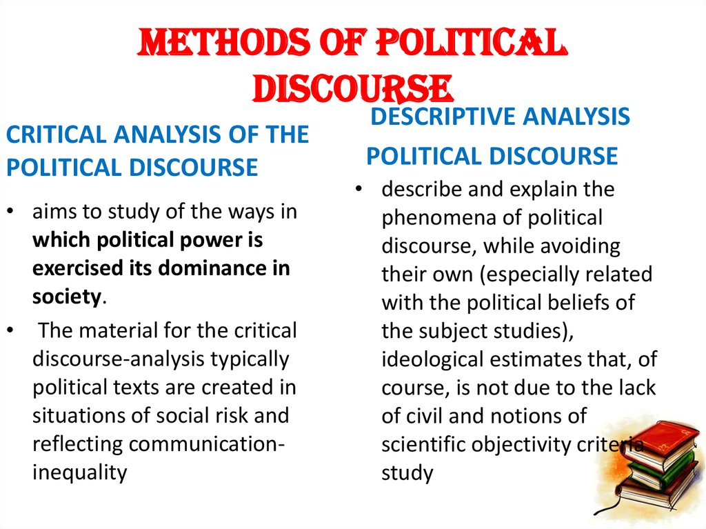 METHODS OF POLITICAL DISCOURSE