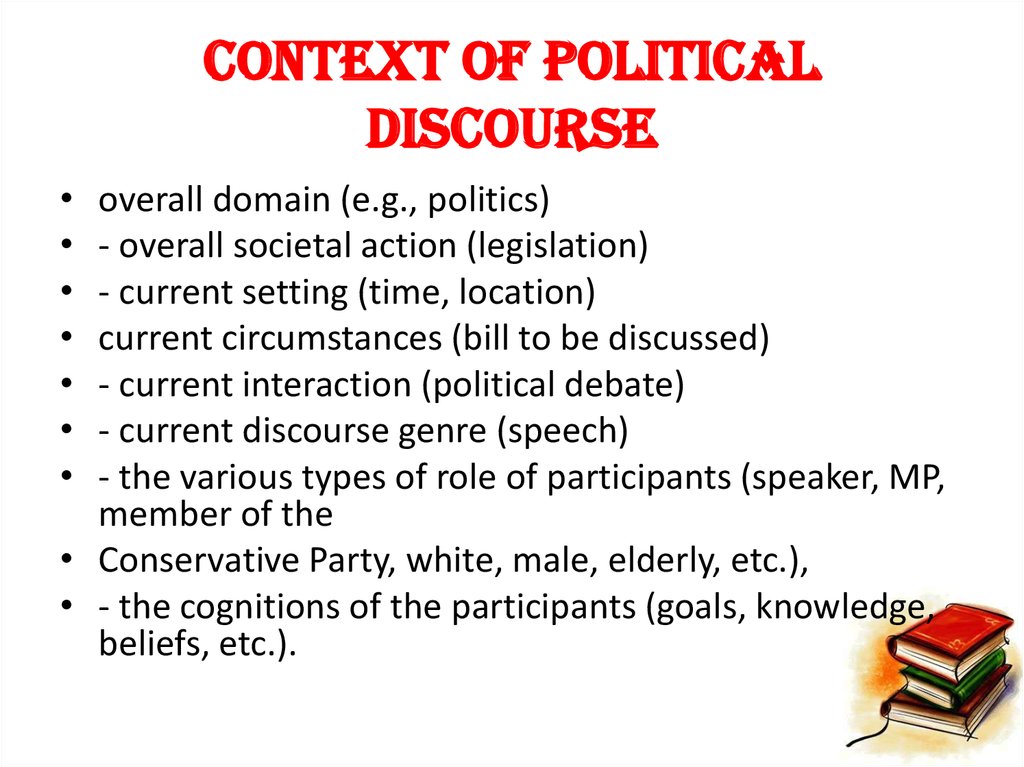 CONTEXT OF POLITICAL DISCOURSE