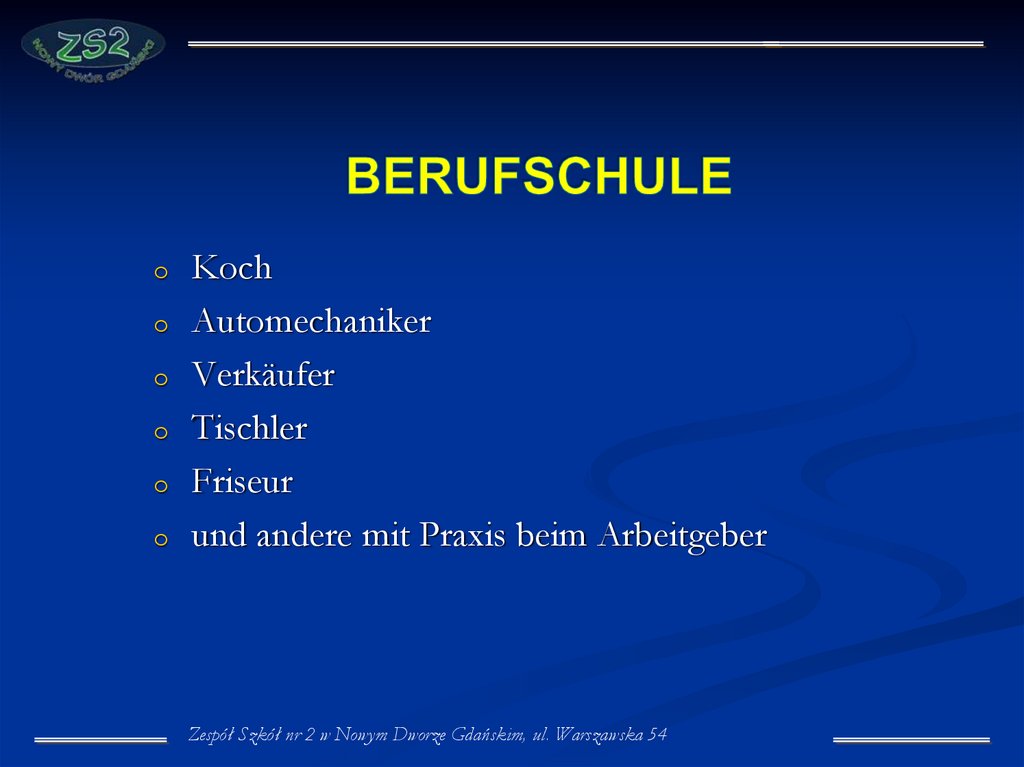 BERUFSCHULE