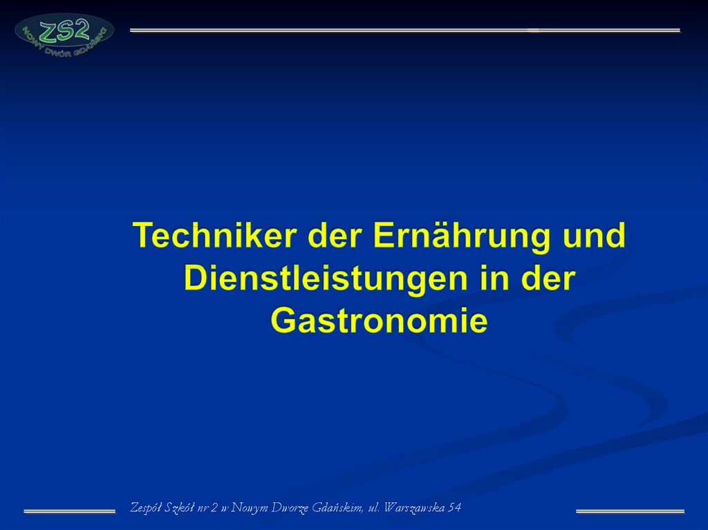 Techniker der Ernährung und Dienstleistungen in der Gastronomie