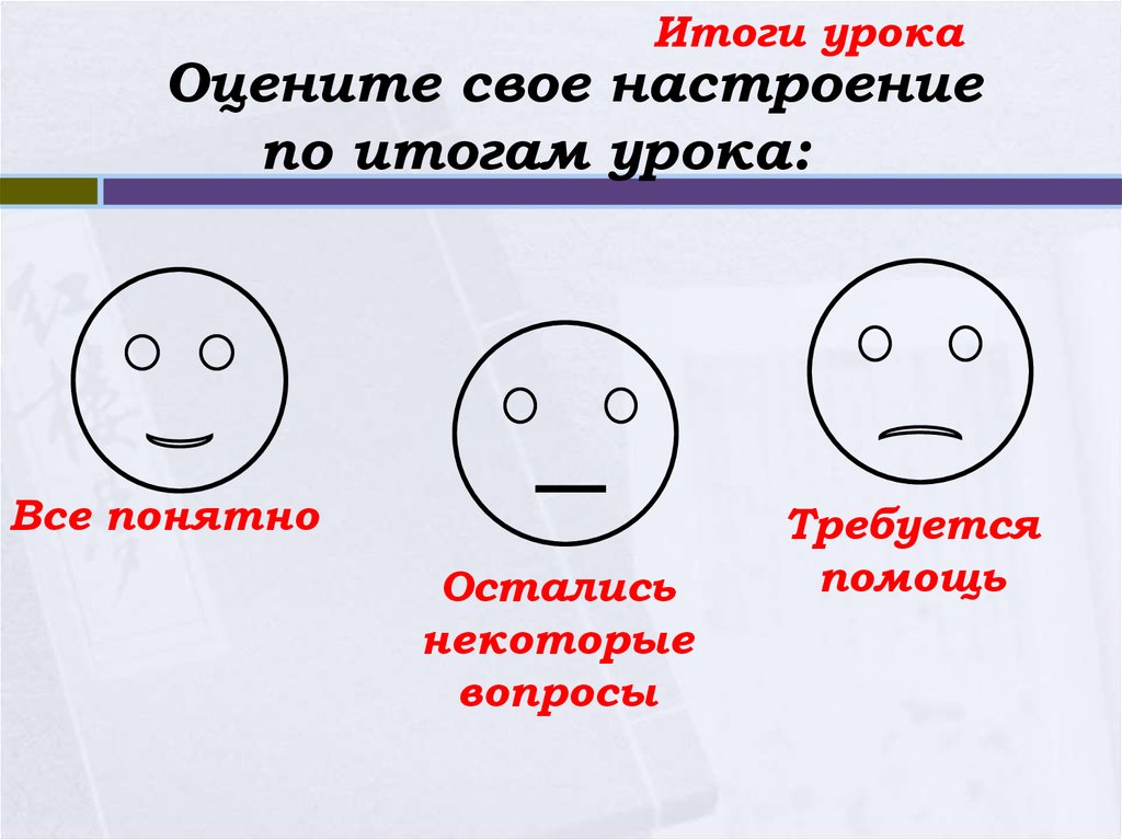 Итог занятия. Оцените свое настроение. Эмоции на итог урока. Оцените урок. Отметить свое настроение.