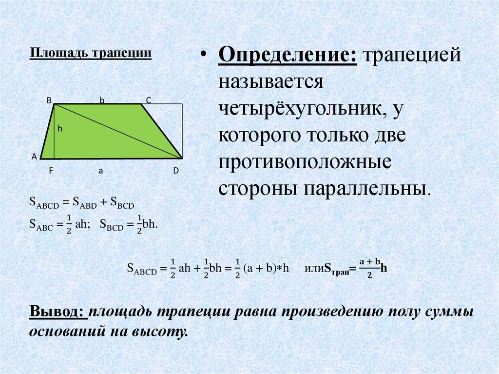 Площадь трапеции