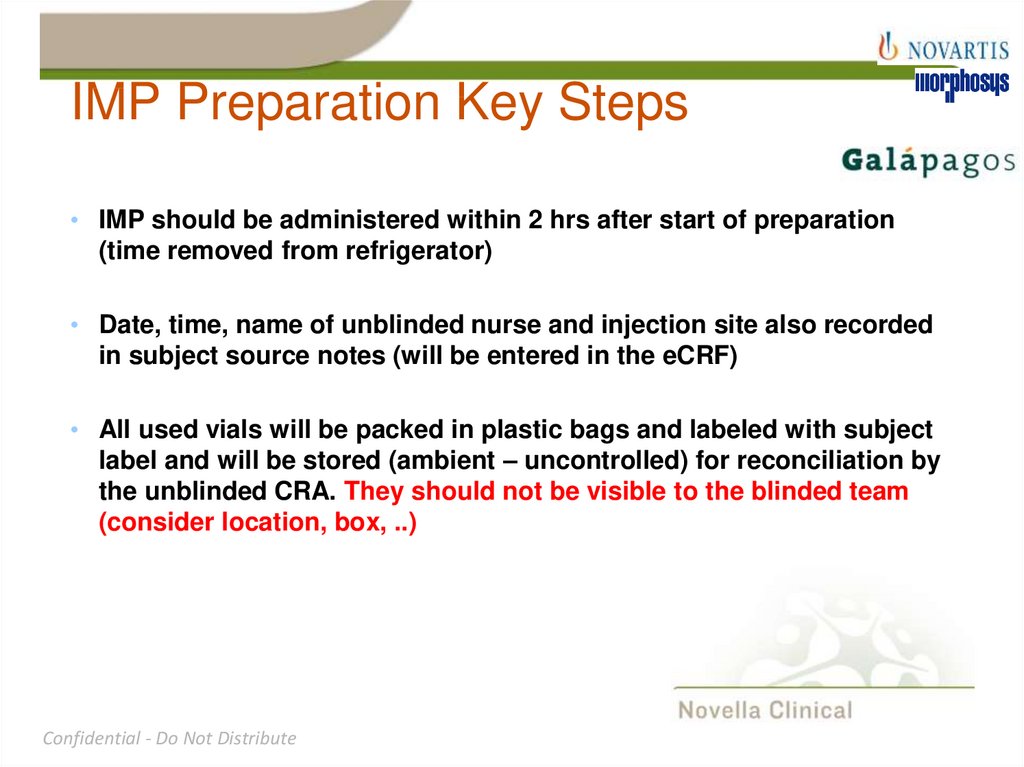 IMP Preparation Key Steps