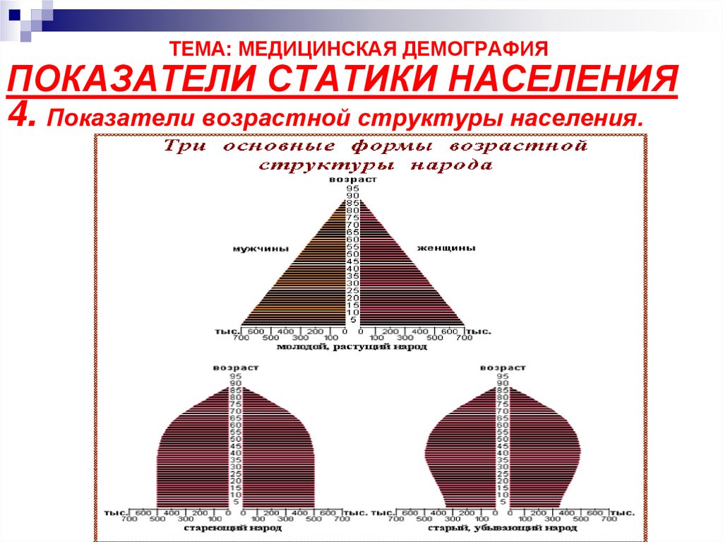 Медицинская демография изучает схема