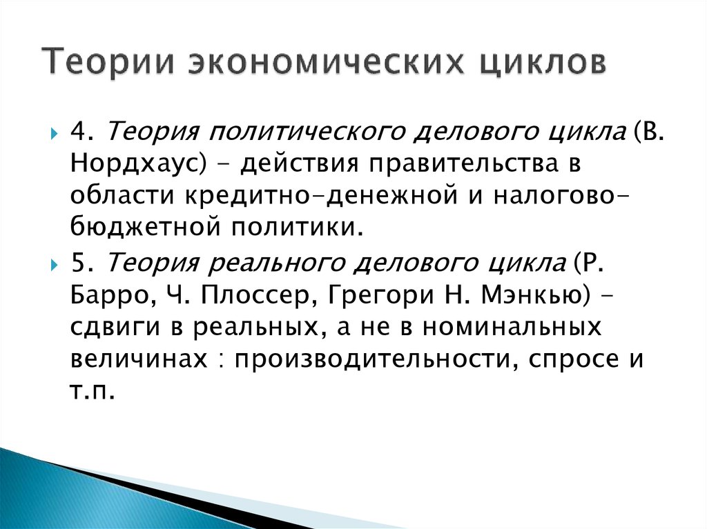 Особенности современных экономических циклов презентация