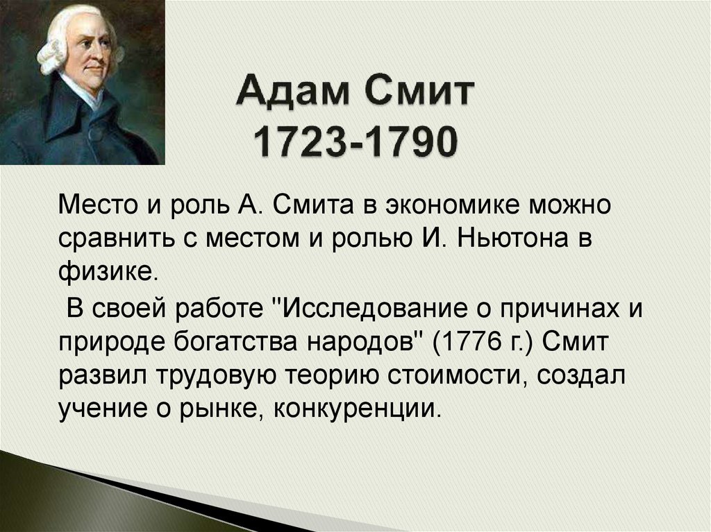 Адам Смит 1723-1790