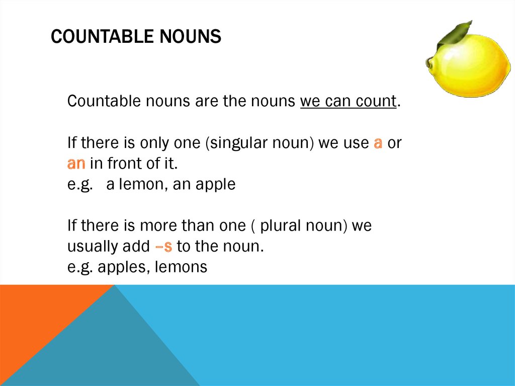 Countable And Uncountable Nouns Online Presentation