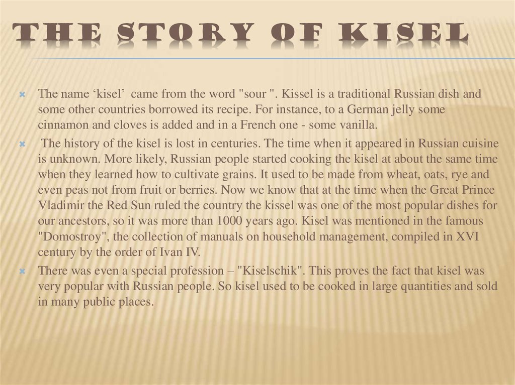 The Story of kisel