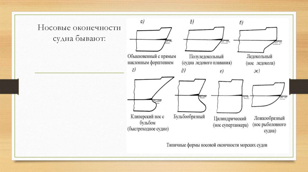 Виды кормы. Типичные формы носовой оконечности морских судов. Типы кормовой оконечности судна. Формы кормовой оконечностей судов. Формы носовой и кормовой оконечности судна.