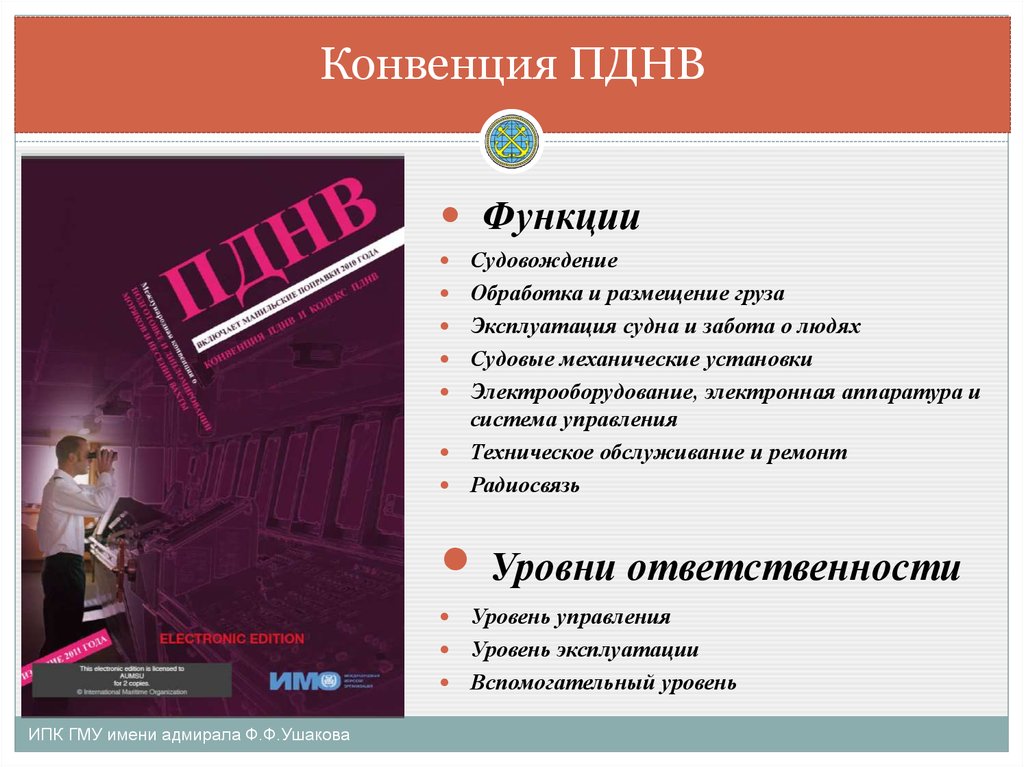 Правило vi 1 конвенции пднв. Конвенция ПДНВ. Структура конвенции ПДНВ. Уровень ответственности в ПДНВ. Конвенция о дипломировании ПДМНВ-78.