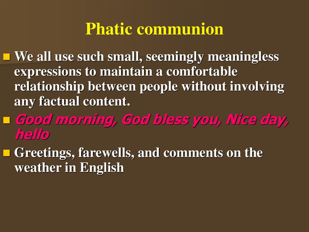 Phatic communion