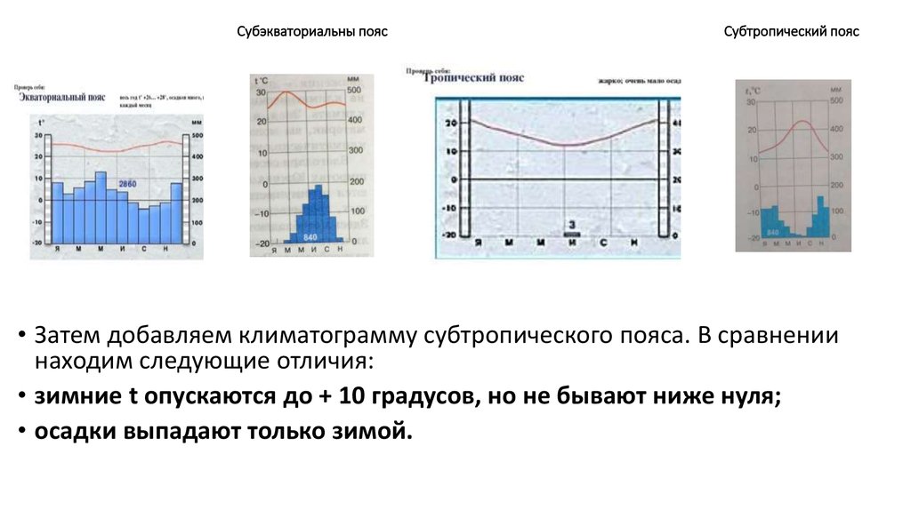 Диаграмма субтропического пояса