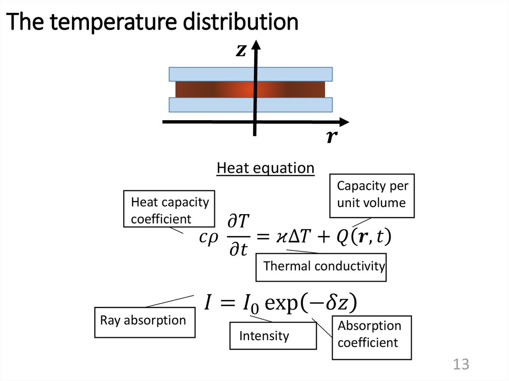 The temperature distribution