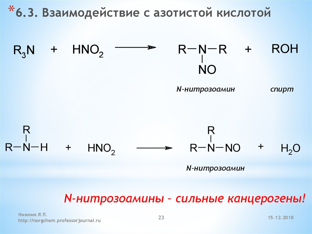 Кислоты образуются в результате превращений. Взаимодействие с азотистой кислотой. Взаимодействие с азотной кислотой. Пропиламин взаимодействует с азотистой кислотой. Реакция Аминов с азотистой кислотой.
