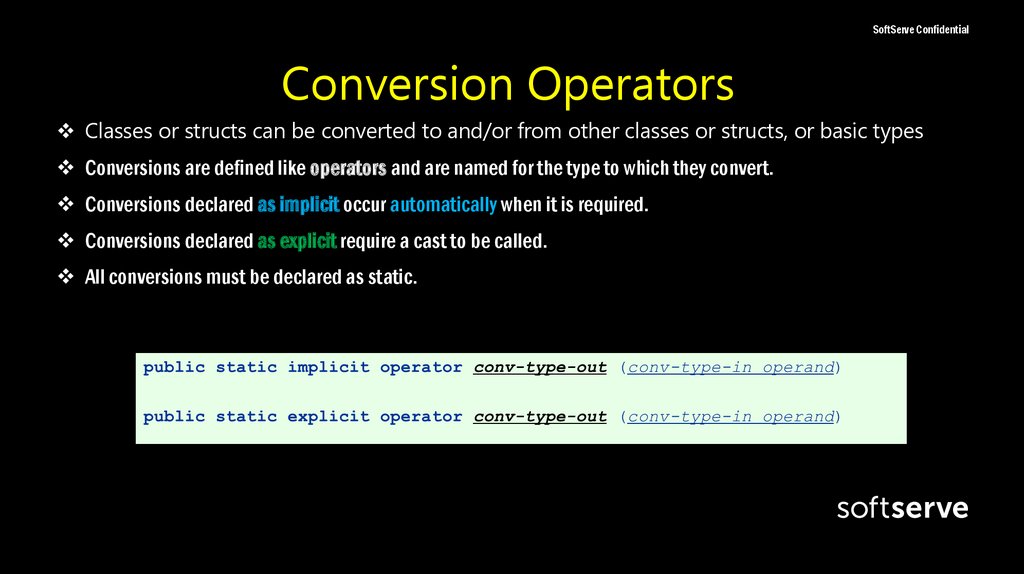 Conversion Operators