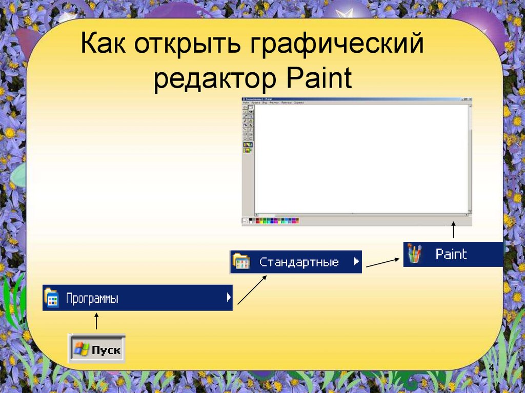 Какая команда запускает paint. Графический редактор Paint. Откройте графический редактор Paint. Как открыть графический редактор Paint. Запустите графический редактор Paint.