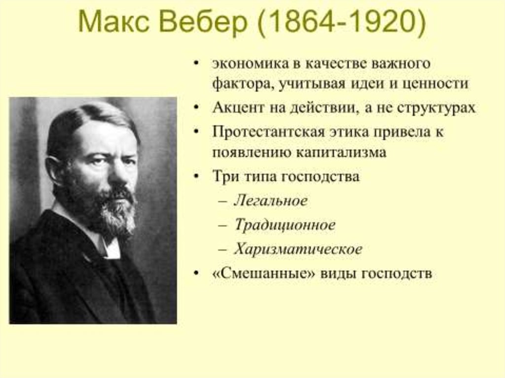 Макс вебер презентация