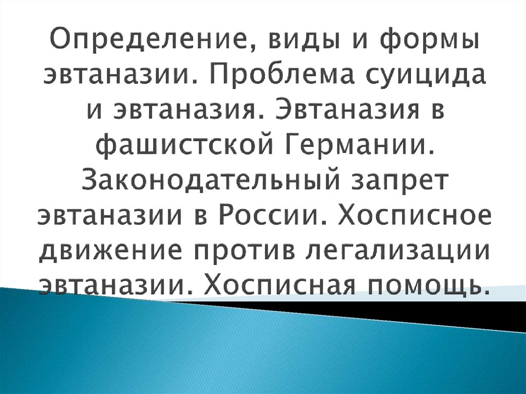 Философские проблемы эвтаназии презентация