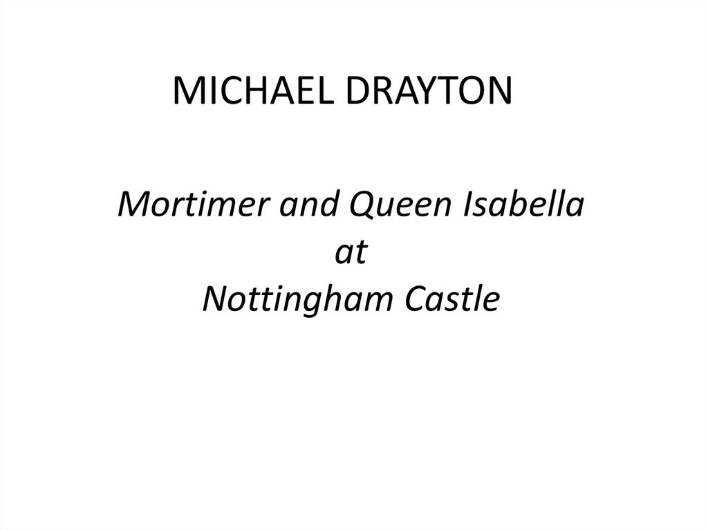 MICHAEL DRAYTON