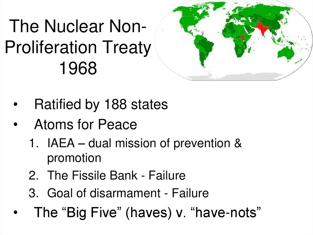 The Nuclear Non-Proliferation Treaty 1968