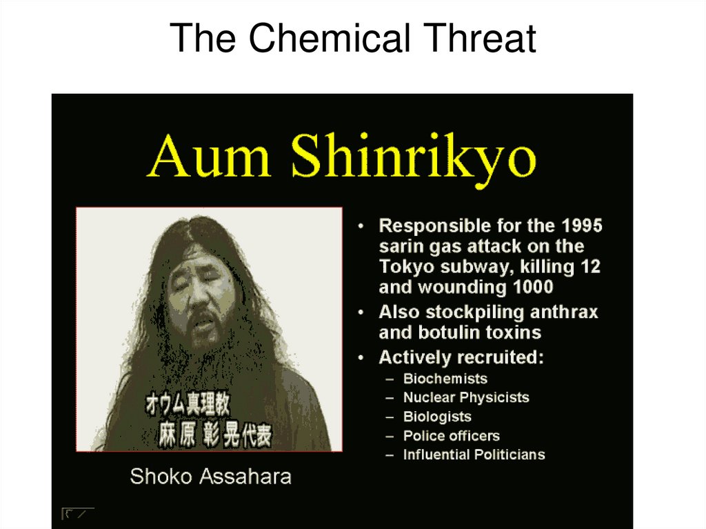 The Chemical Threat