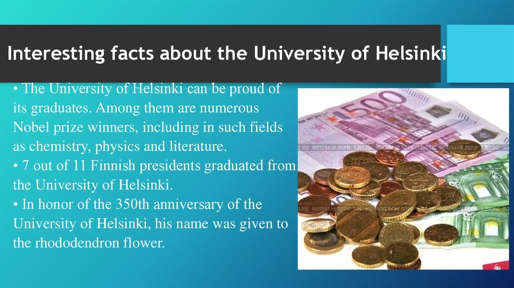 Interesting facts about the University of Helsinki