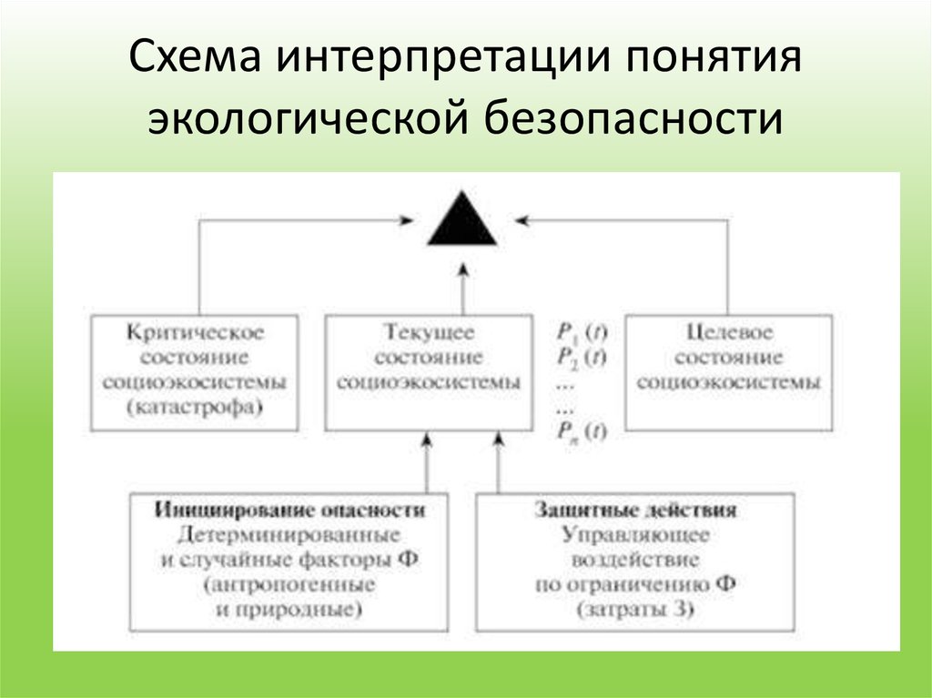 Система экологической безопасности. Система экологической безопасности схема.