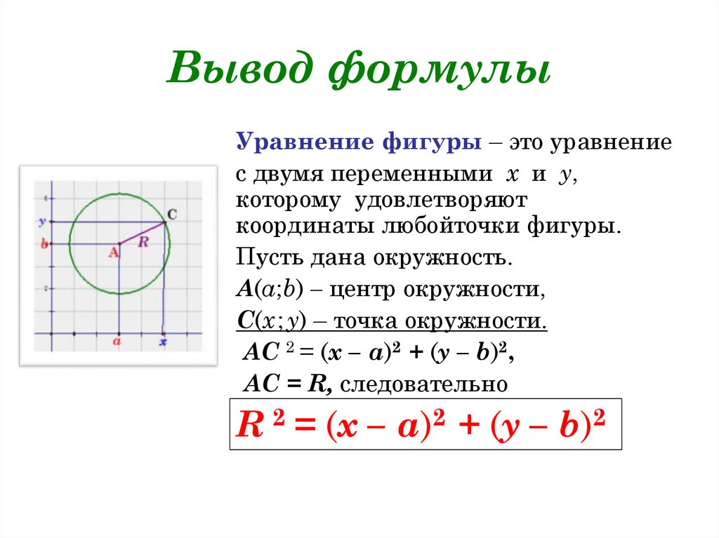 Уравнение окружности проходящей через точку. Уравнение окружности. Уравнение окружности формула. Формулы уравнения окружности и прямой. Параметрическое уравнение окружности.